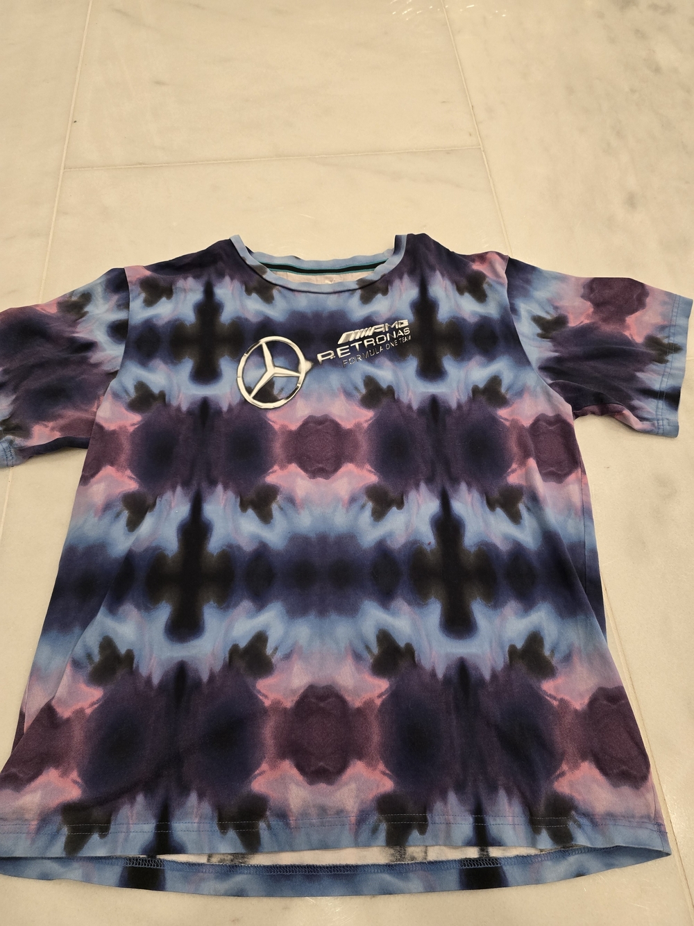 Puma Tie-Dye Short Sleeve Tee - Blue, Purple & Pink